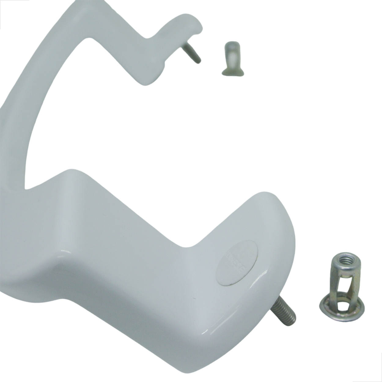 Puxador Arco 250 Alumínio Esquadria Para Porta Portão Branco