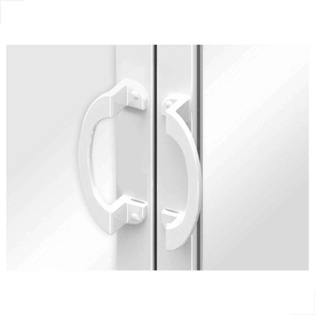 Puxador Arco 250 Alumínio Esquadria Para Porta Portão Branco