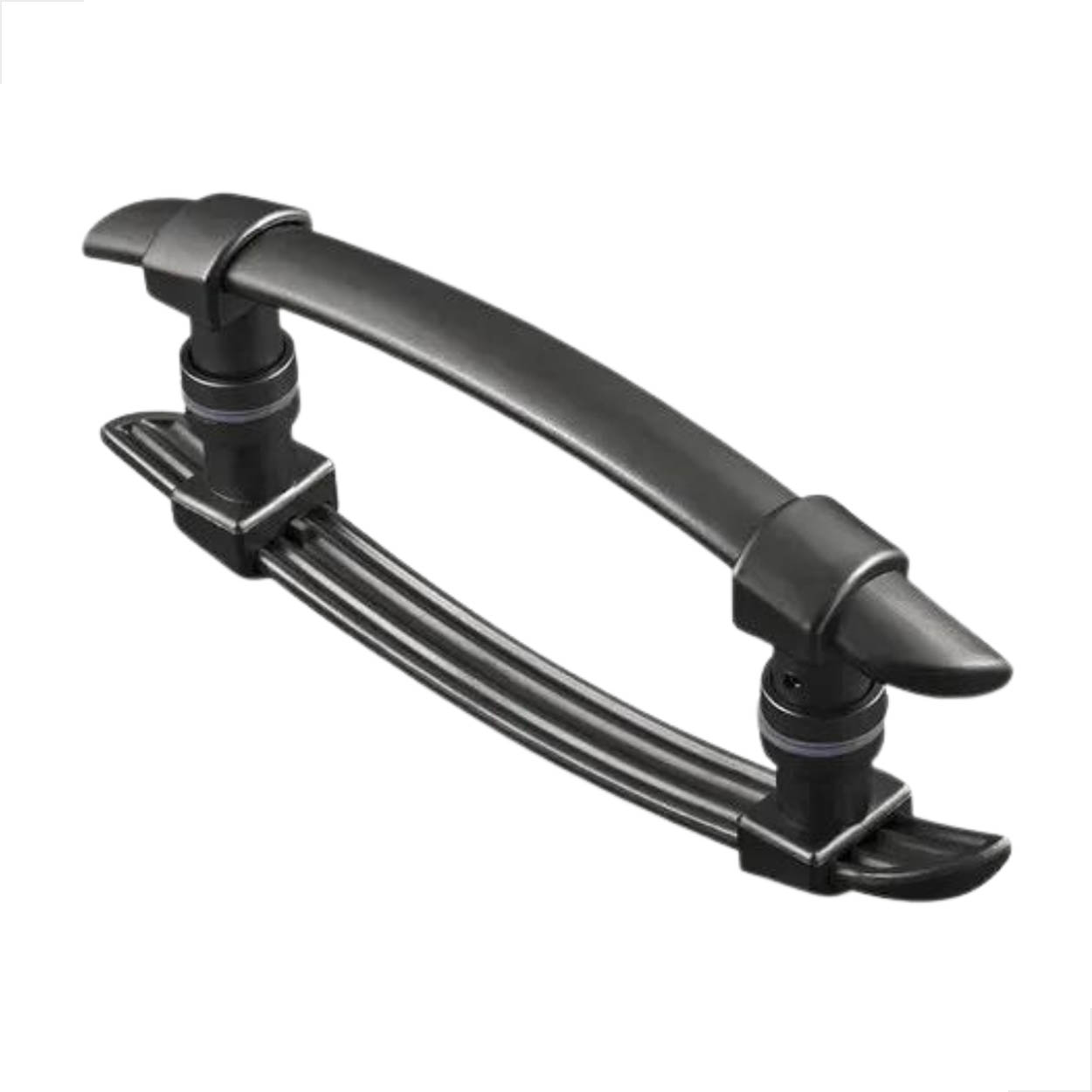 Puxador H AL Arco Polímero 30cm Porta de Vidro - Preto