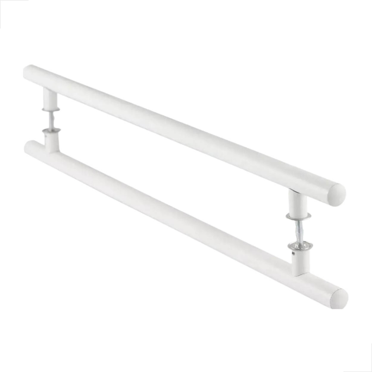 Puxador H Alumínio 40cm P/ Pivotante Madeira Vidro Branco