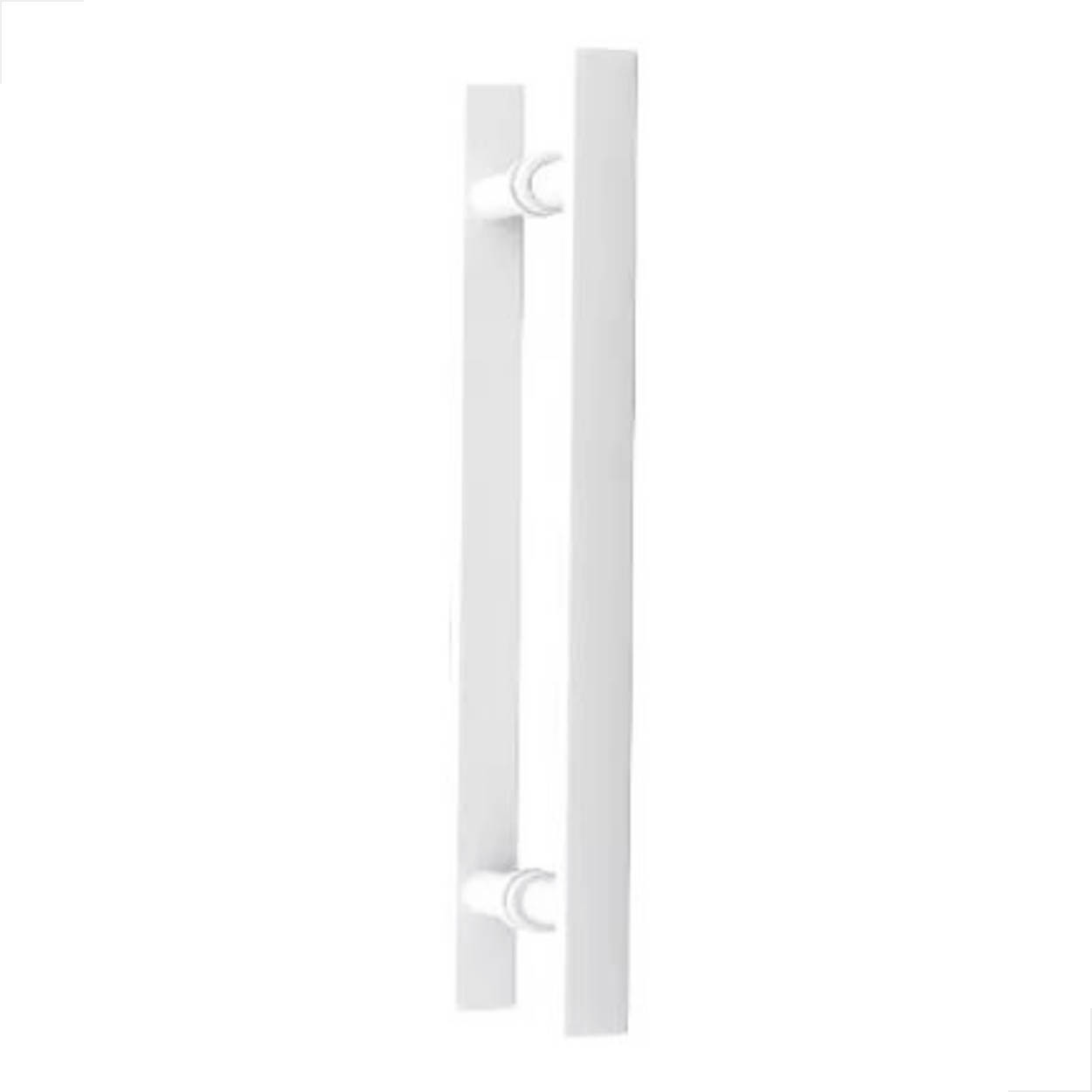 Puxador H Alumínio Barra Chata 1000x800 Branco Porta Dupla