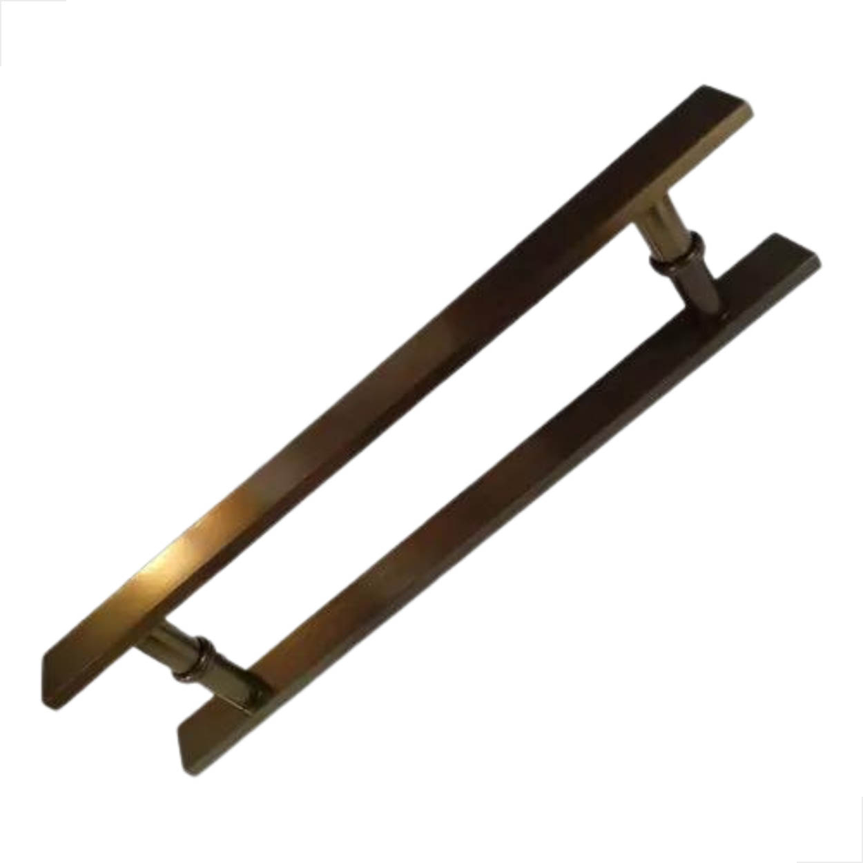 Puxador H Alumínio Barra Chata 400x300 Porta Madeira Bronze