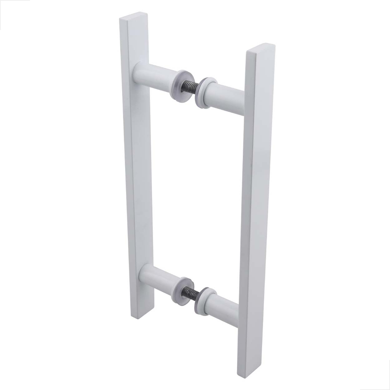 Puxador H Alumínio Barra Chata 45x20 Portas Madeira Branco