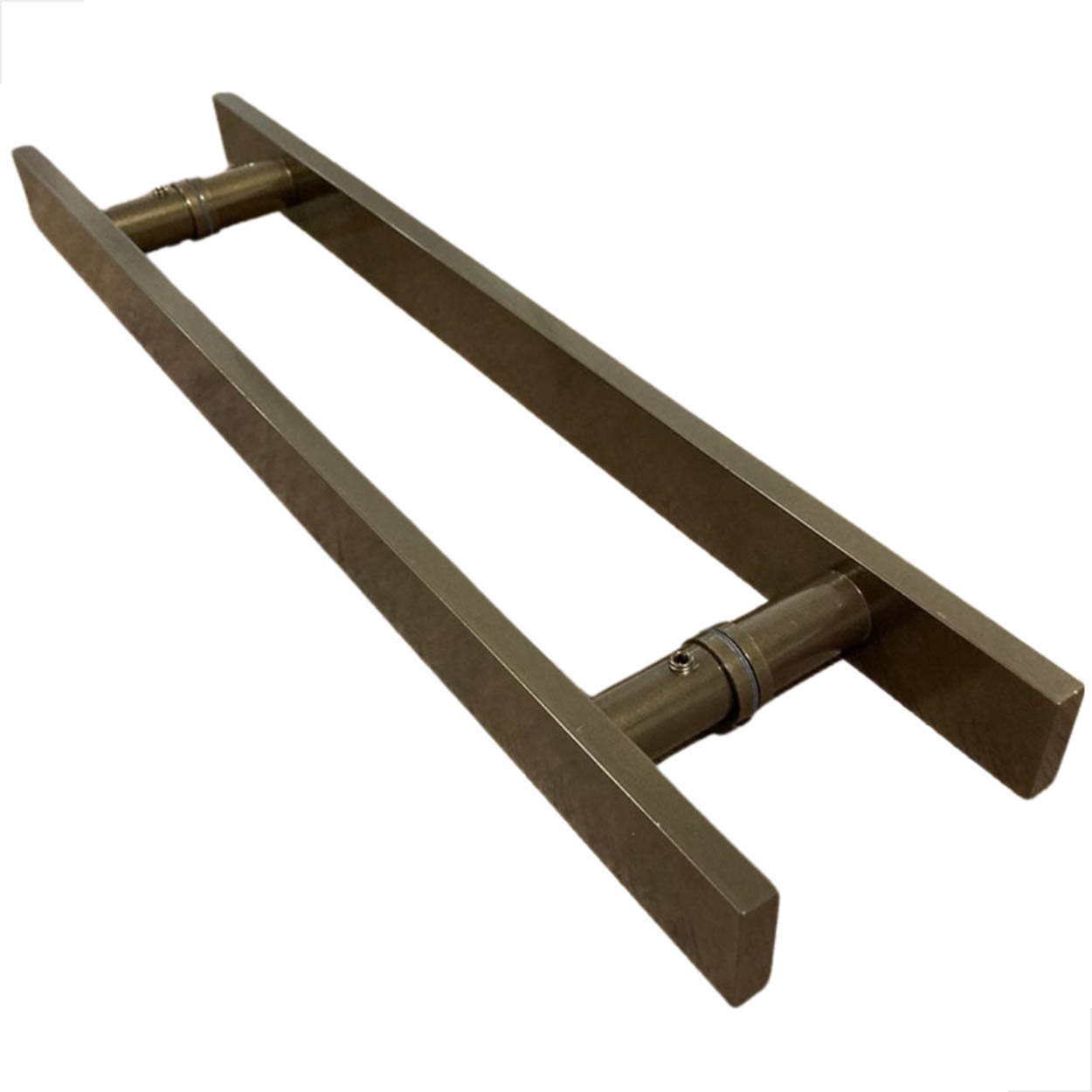 Puxador H Alumínio Barra Chata 60x40 Porta Madeira Bronze
