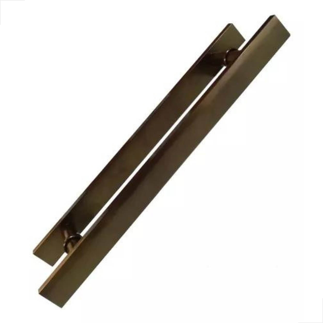 Puxador H Alumínio Barra Chata 60x40 Porta Madeira Bronze