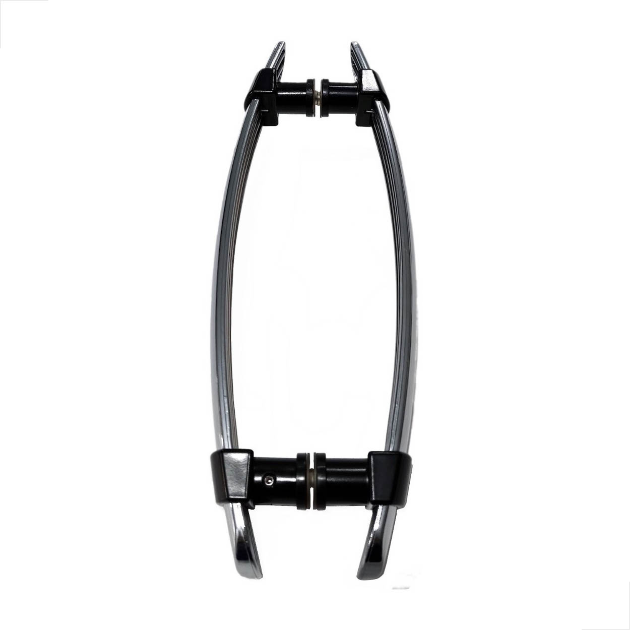 Puxador H Arco Polímero 40cm Porta de Vidro - Brilhante