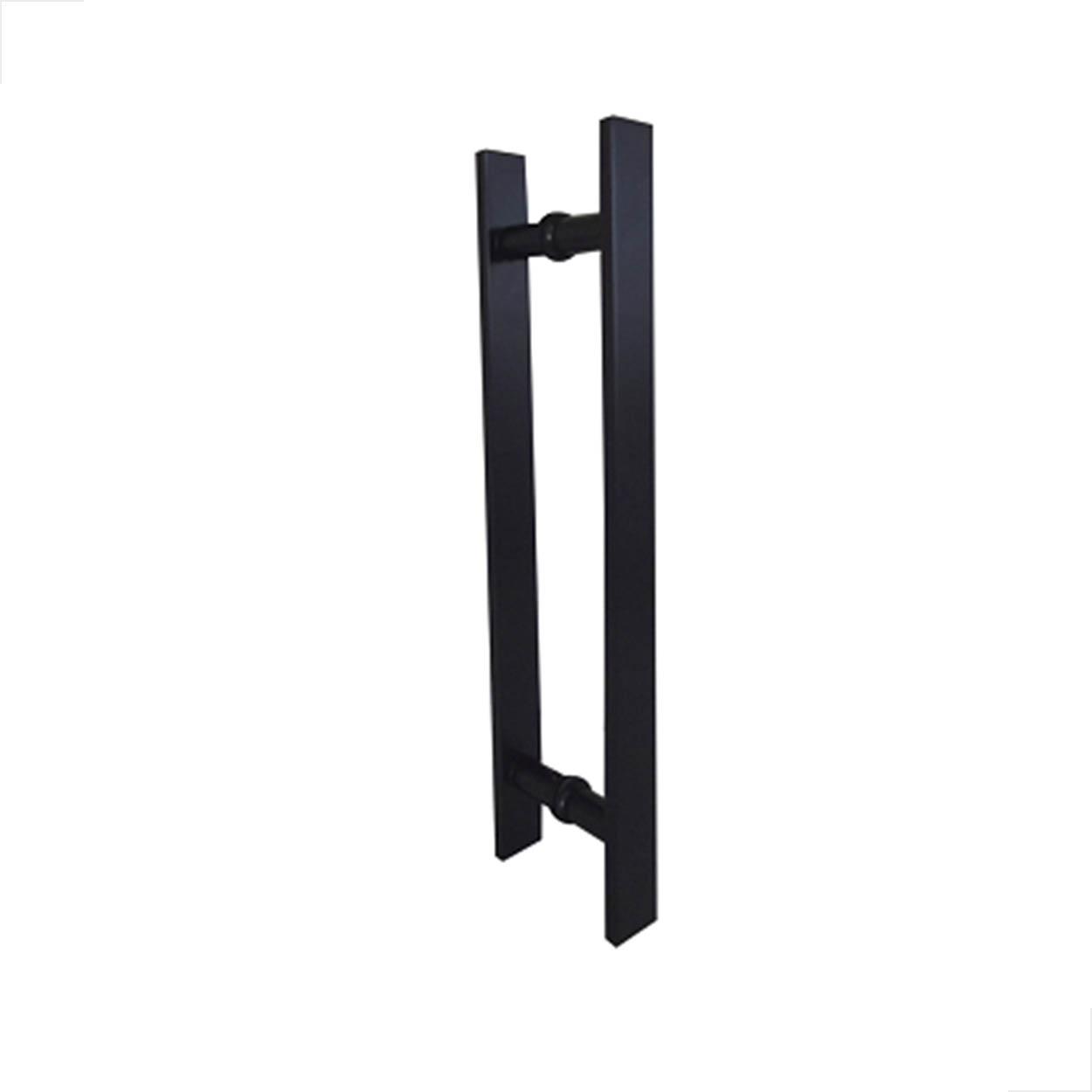 Puxador H Inox Barra 60cm Porta de Vidro Madeira - Preto