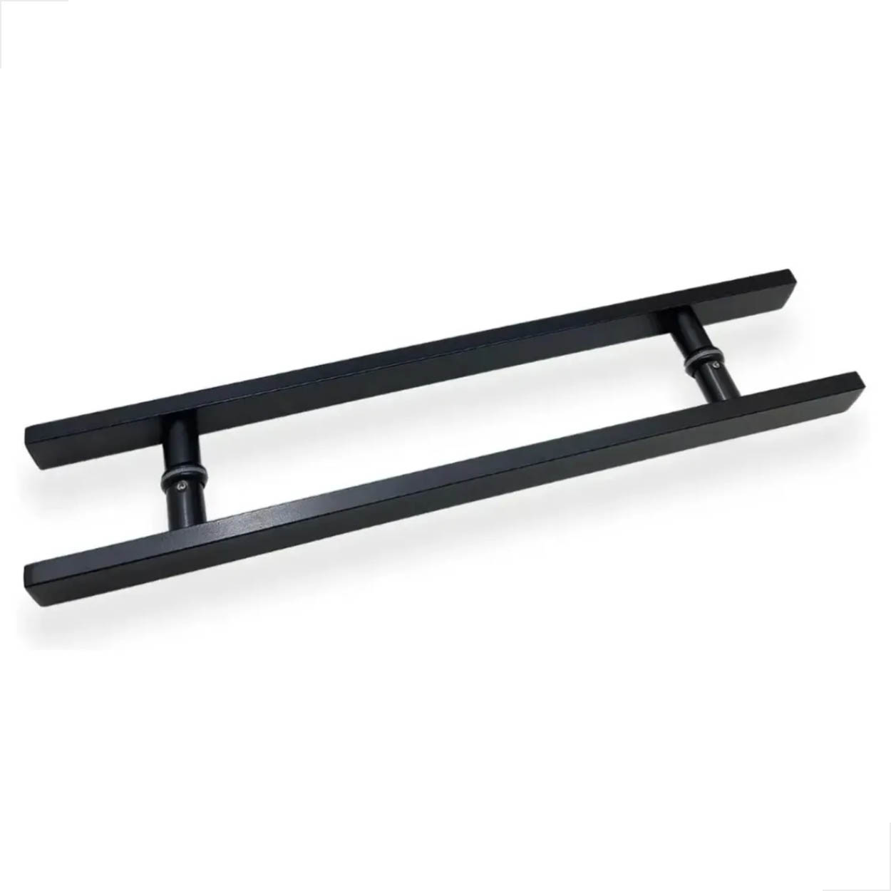 Puxador Inox Barra Chata 1 Metro Porta Vidro Madeira - Preto