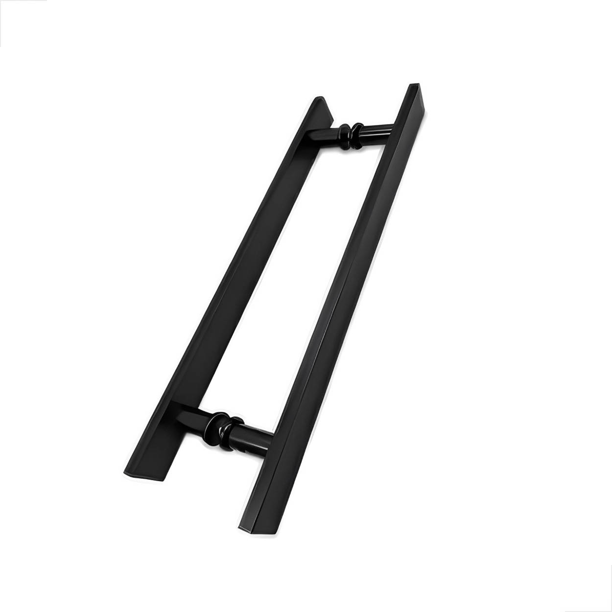 Puxador Inox Barra Chata 1 Metro Porta Vidro Madeira - Preto