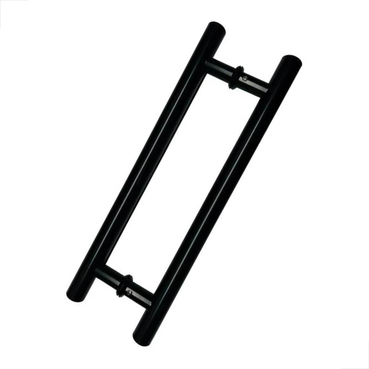 Puxador Inox Porta de Vidro Madeira 45cm Redondo - Preto
