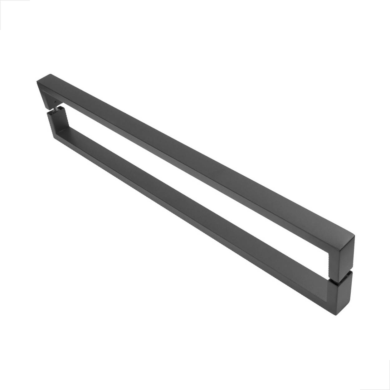 Puxador Inox U Para Porta Pivotante 1.20 Metro Preto Fosco