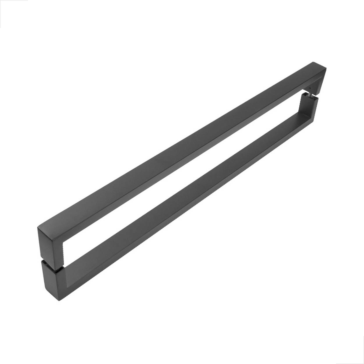 Puxador Inox U Para Porta Pivotante 1.20 Metro Preto Fosco