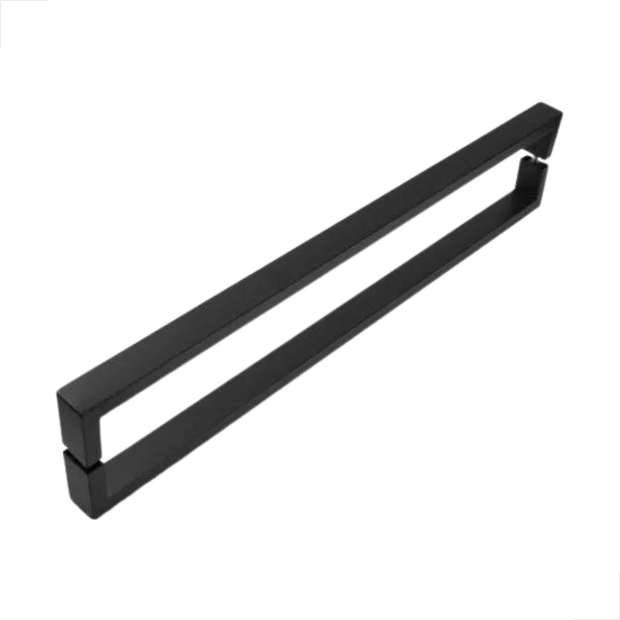 Puxador Inox U Para Porta Pivotante De Madeira 60cm Preto