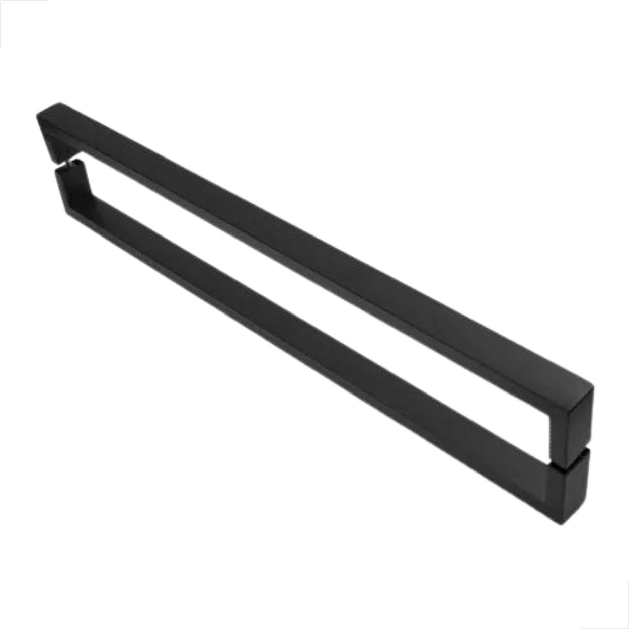 Puxador Inox U Para Porta Pivotante De Madeira 60cm Preto