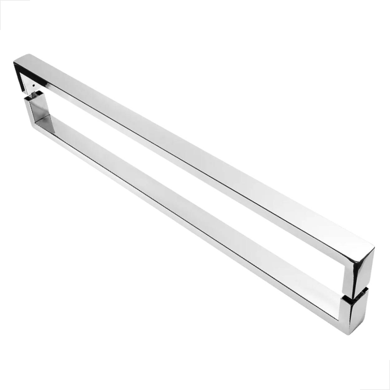 Puxador Inox U Para Portas De Madeira Pivotante 800mm Polido