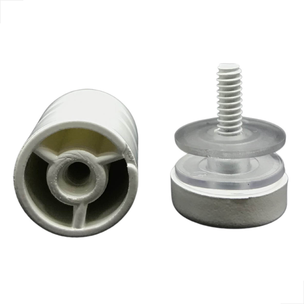 Puxador Janela Vidro Blindex 1629JA C/18mm Branco 5 unidades