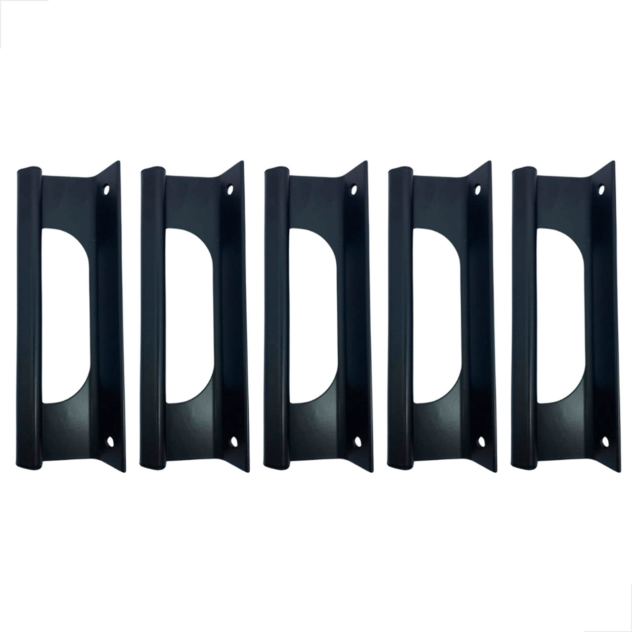Puxador Para Porta Correr Alumí Pux-157 195mm 5 Peças Preto