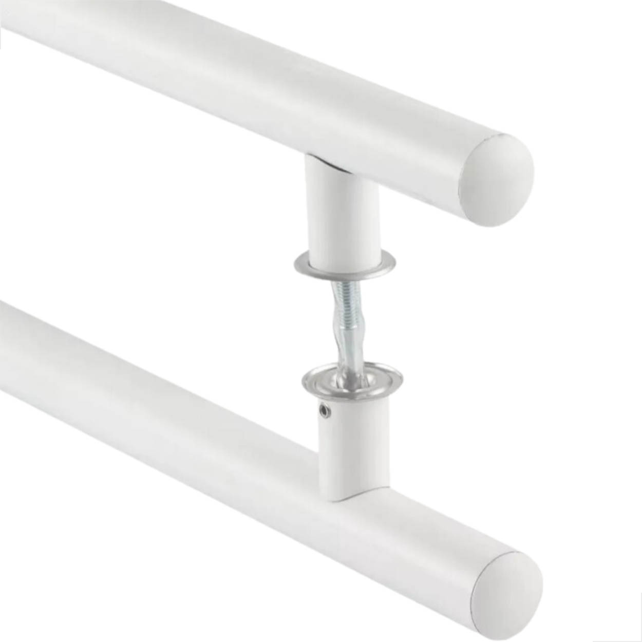 Puxador Para Porta Duplo Em Alumínio 1000x800 Tubular Branco