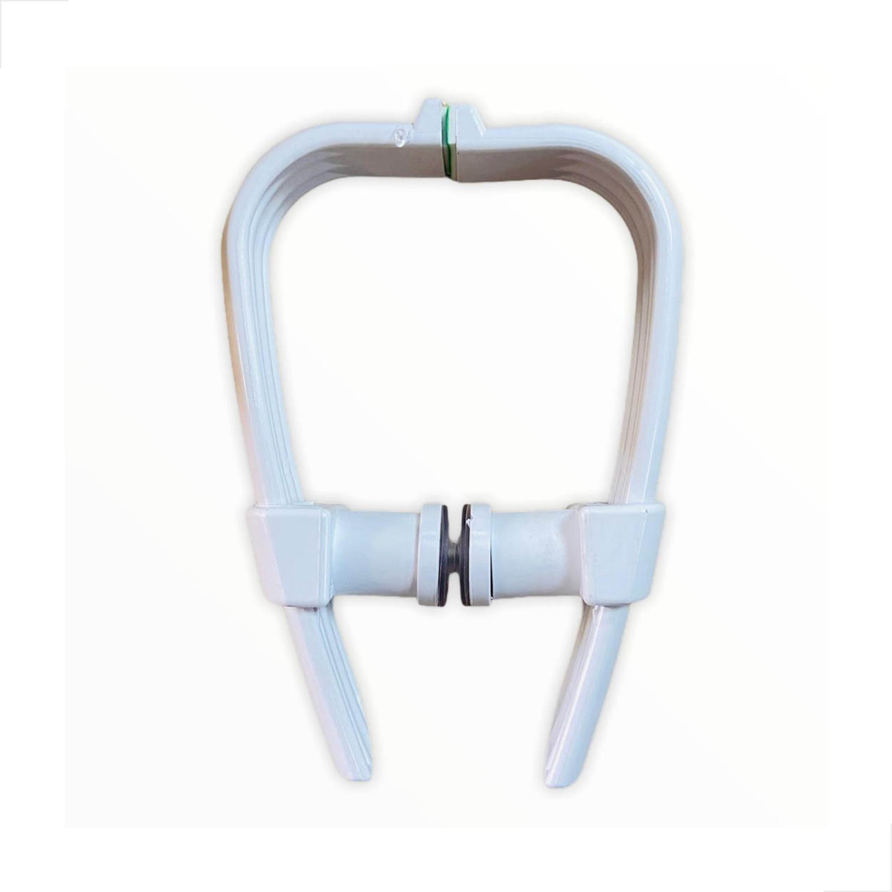 Puxador Polímero Porta De Vidro 1 Furo Arco 190mm - Branco