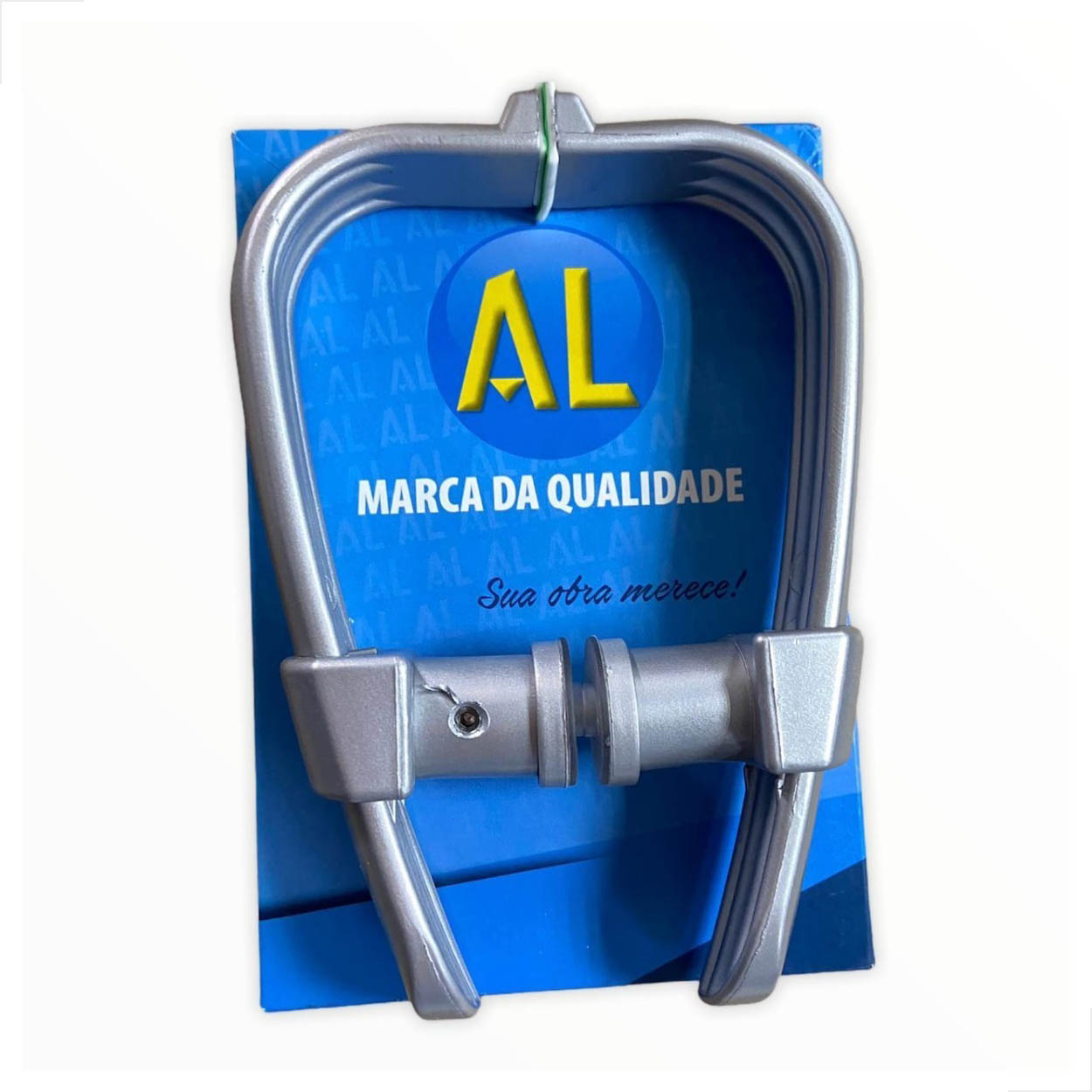 Puxador Polímero Porta De Vidro 1 Furo Arco 190mm - Fosco