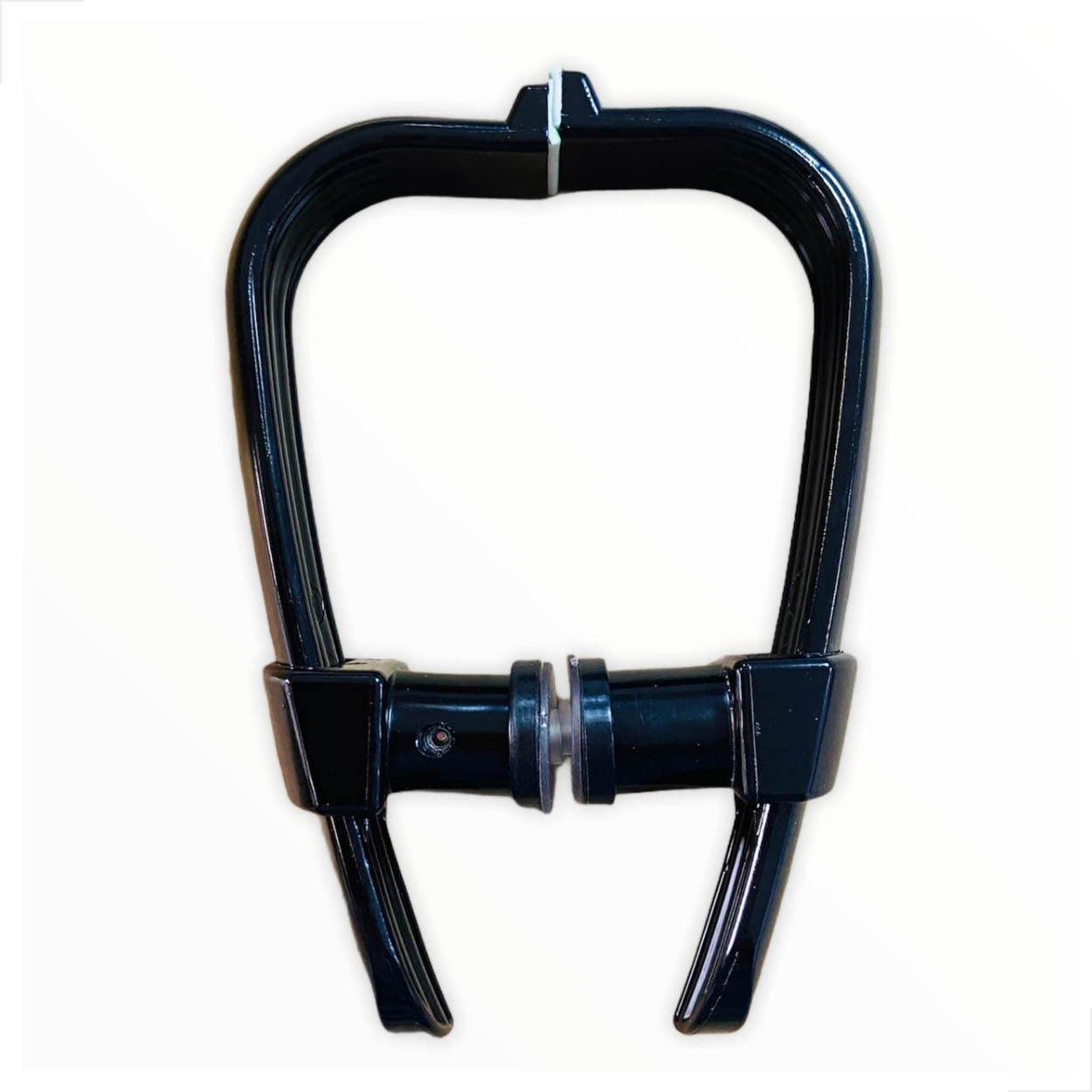 Puxador Polímero Porta De Vidro 1 Furo Arco 190mm - Preto