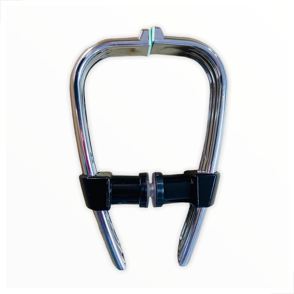 Puxador Polímero Porta De Vidro 1Furo Arco 190mm - Brilhante