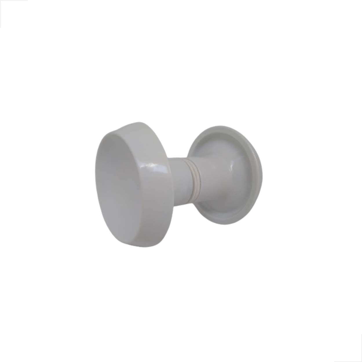 Puxador Resina Duplo Concha Para Porta Medio - Branco