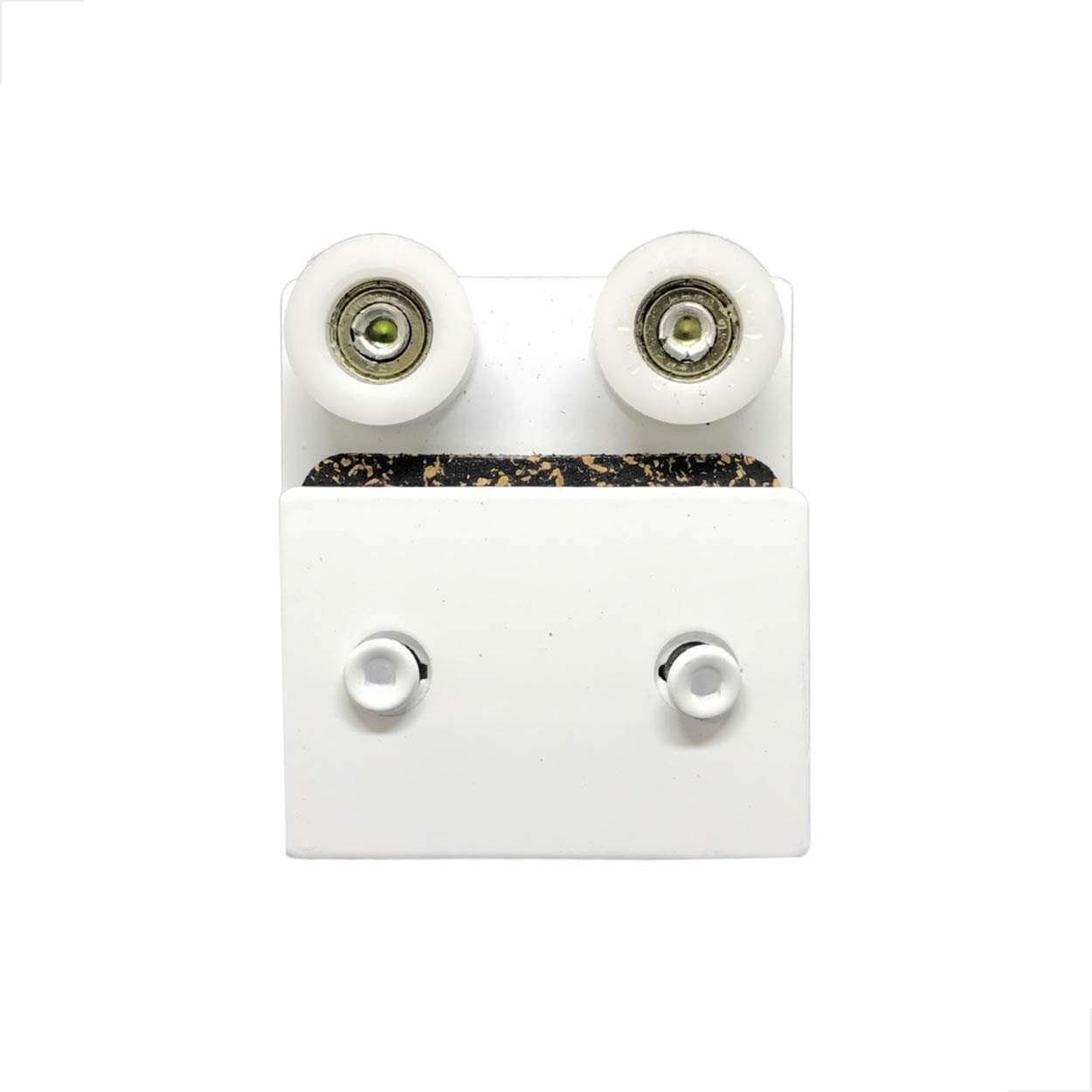 Roldana Duplo 1126DCR Porta Correr Vidro Temperado Branco