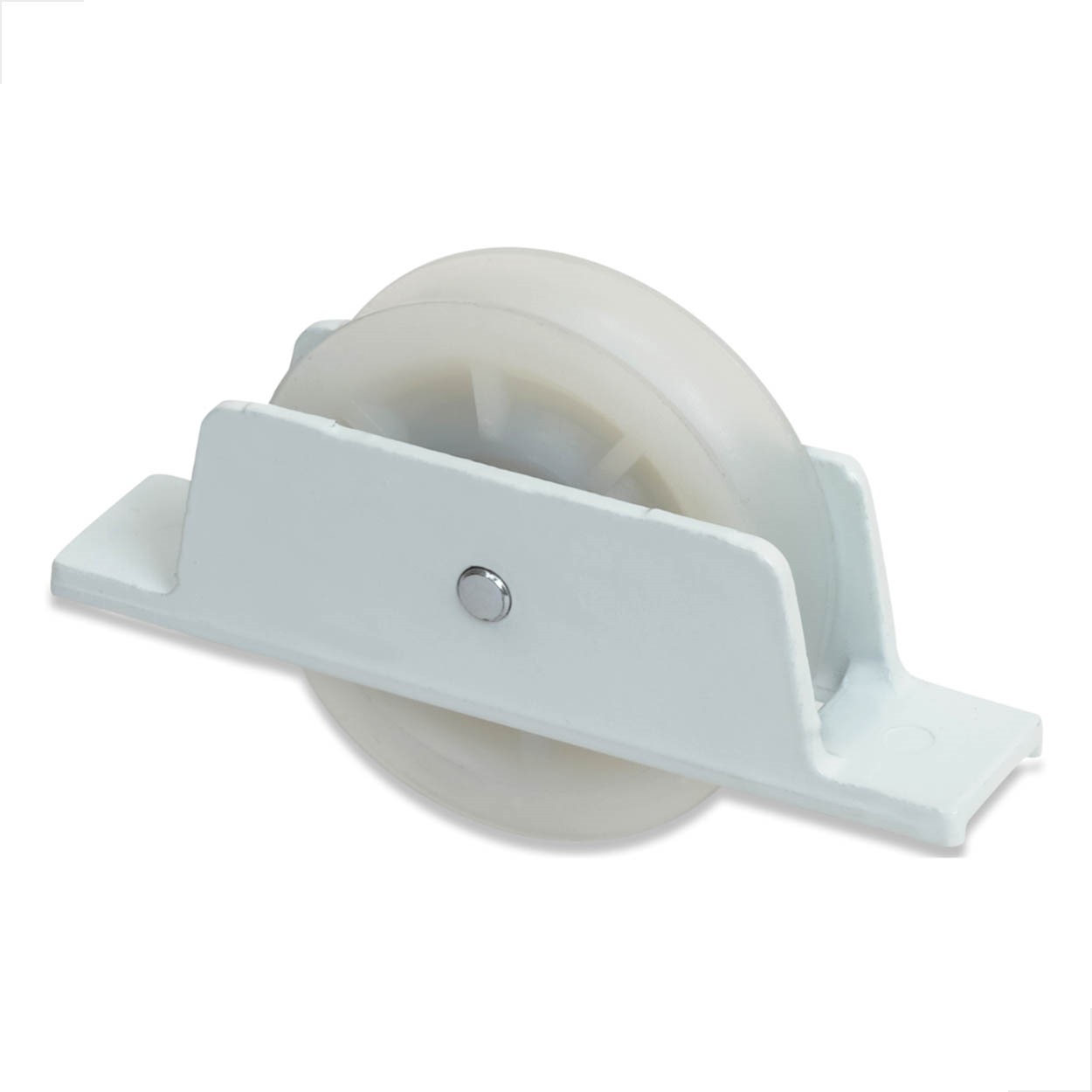 Roldana Nylon Para Portão 70x18 Cavalete Aberto Branco