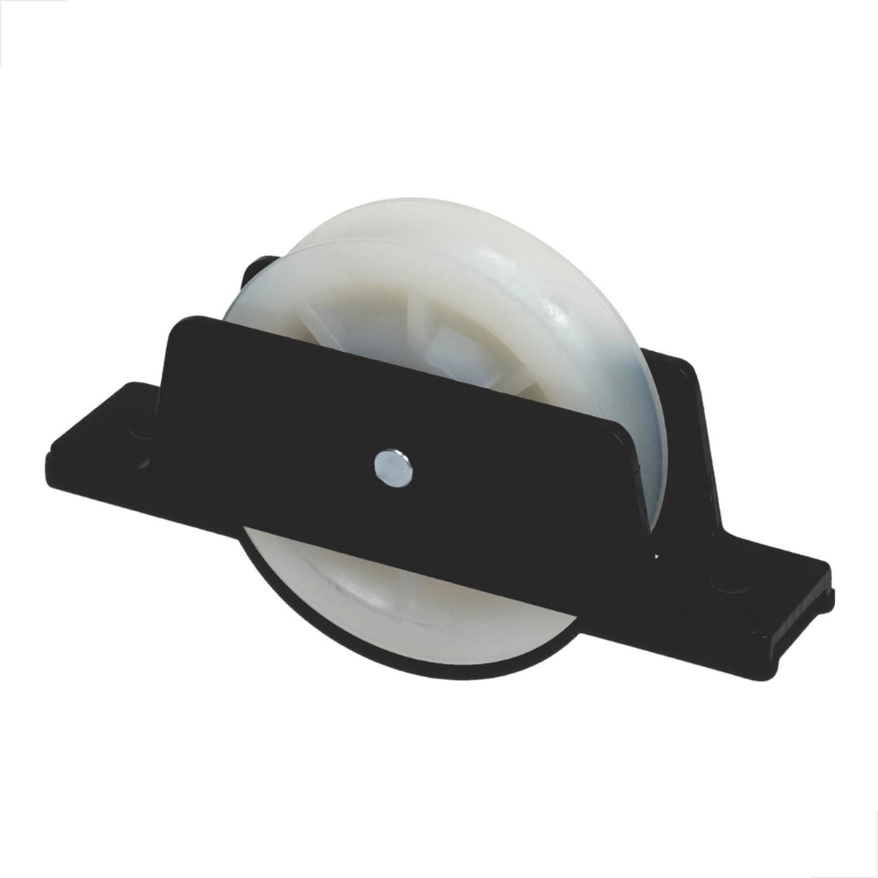 Roldana Nylon Para Portão 70x18 Cavalete Aberto Preto