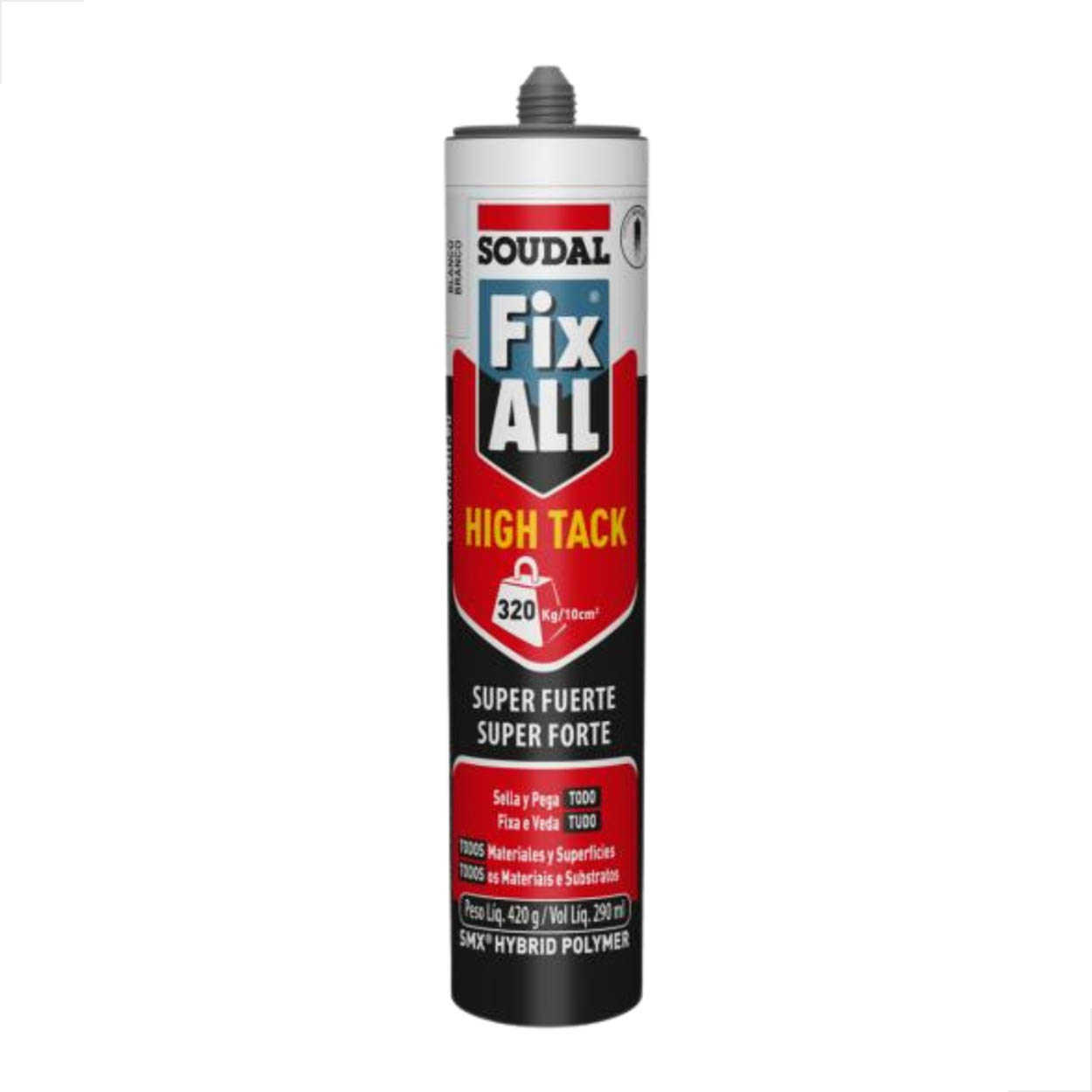 Selante Adesivo Fix All Higt Tack Uk Preto Soudal 290ml