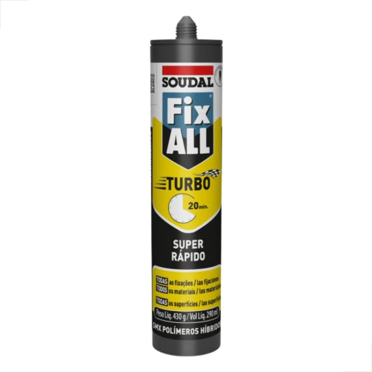 Selante Adesivo Fix All Super Cola Turbo Branco 290ML Soudal
