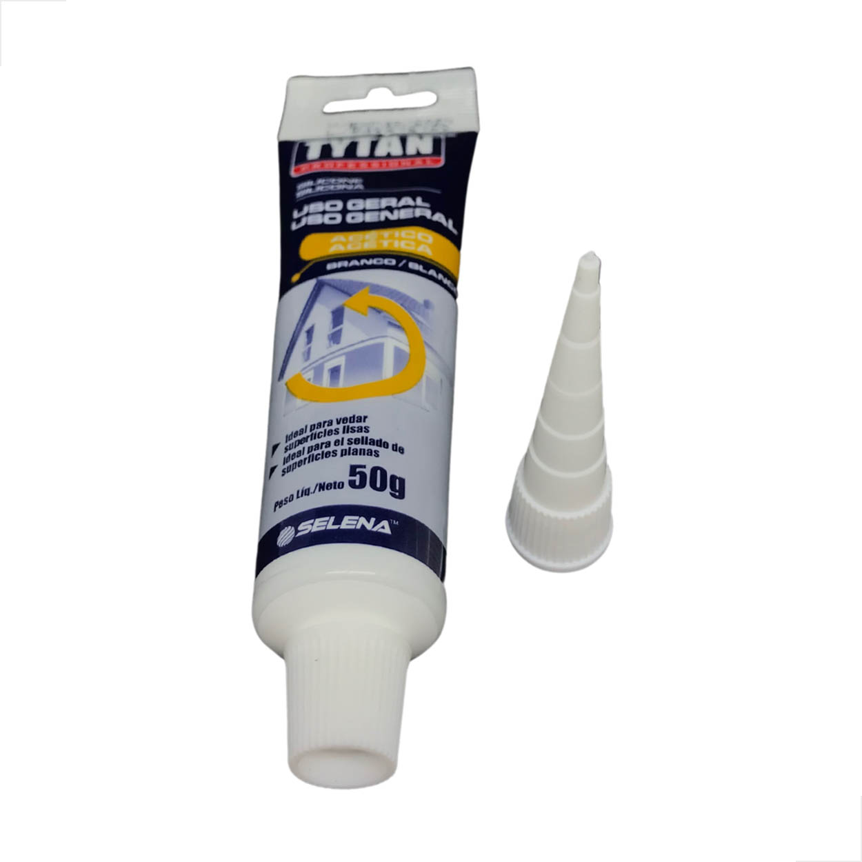 Silicone Acetico Profissional Tytan Incolor 50GR Com 5 Un