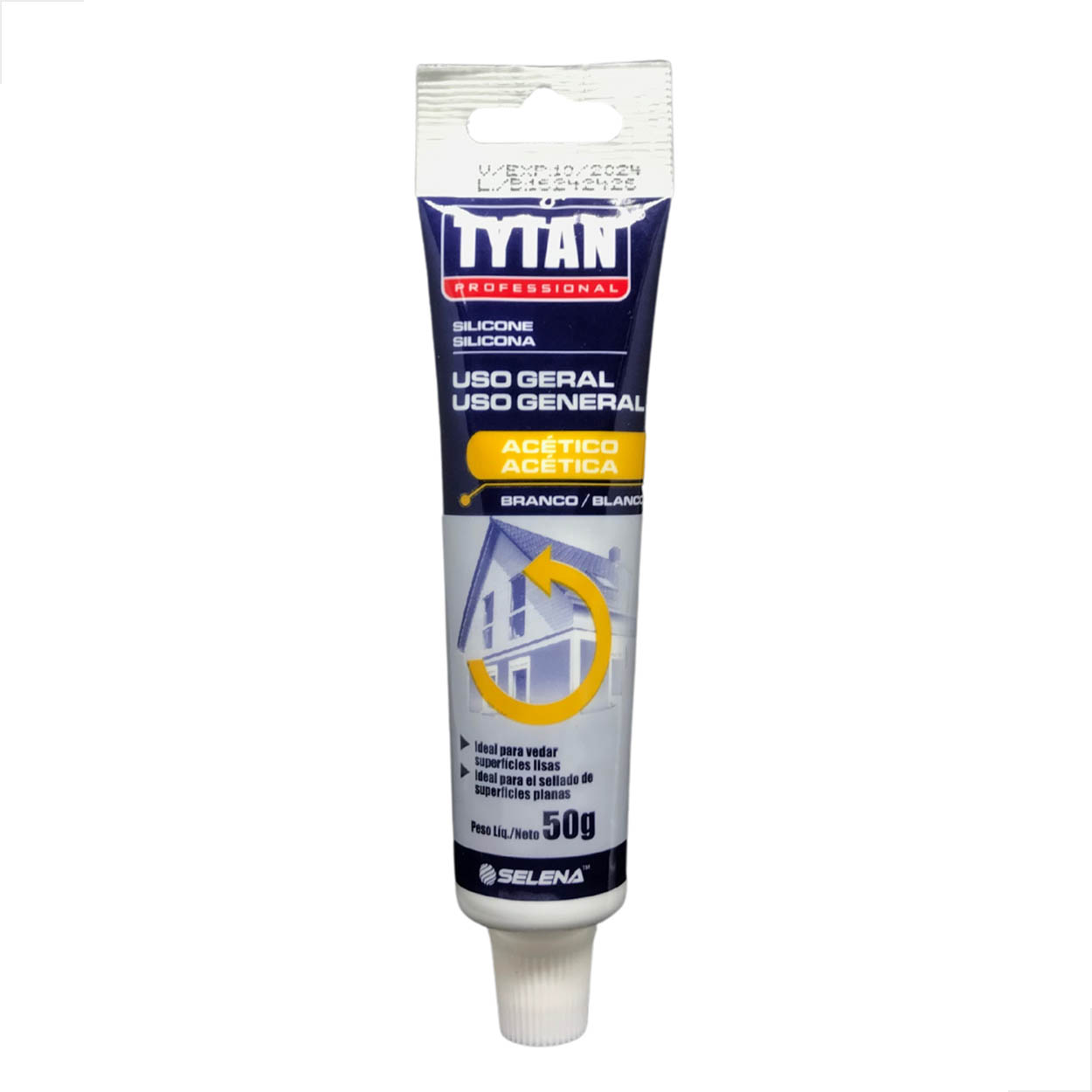 Silicone Acetico Profissional Tytan Incolor 50GR Com 5 Un