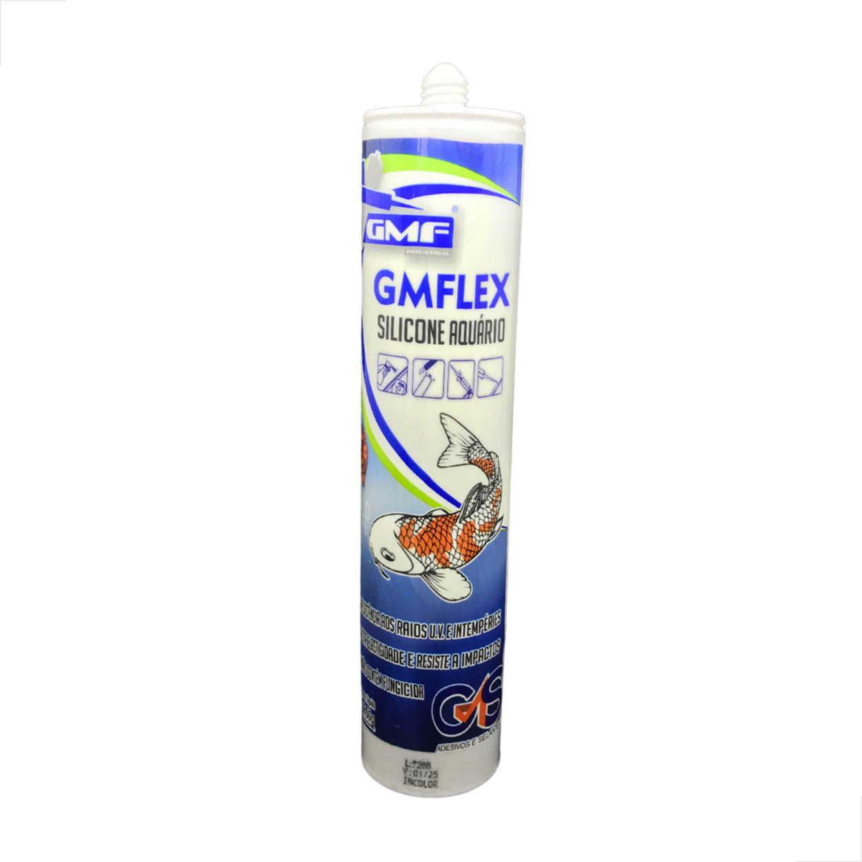 Silicone Aquarios Incolor Acetico Gmf 260g Pre Secagem 24h