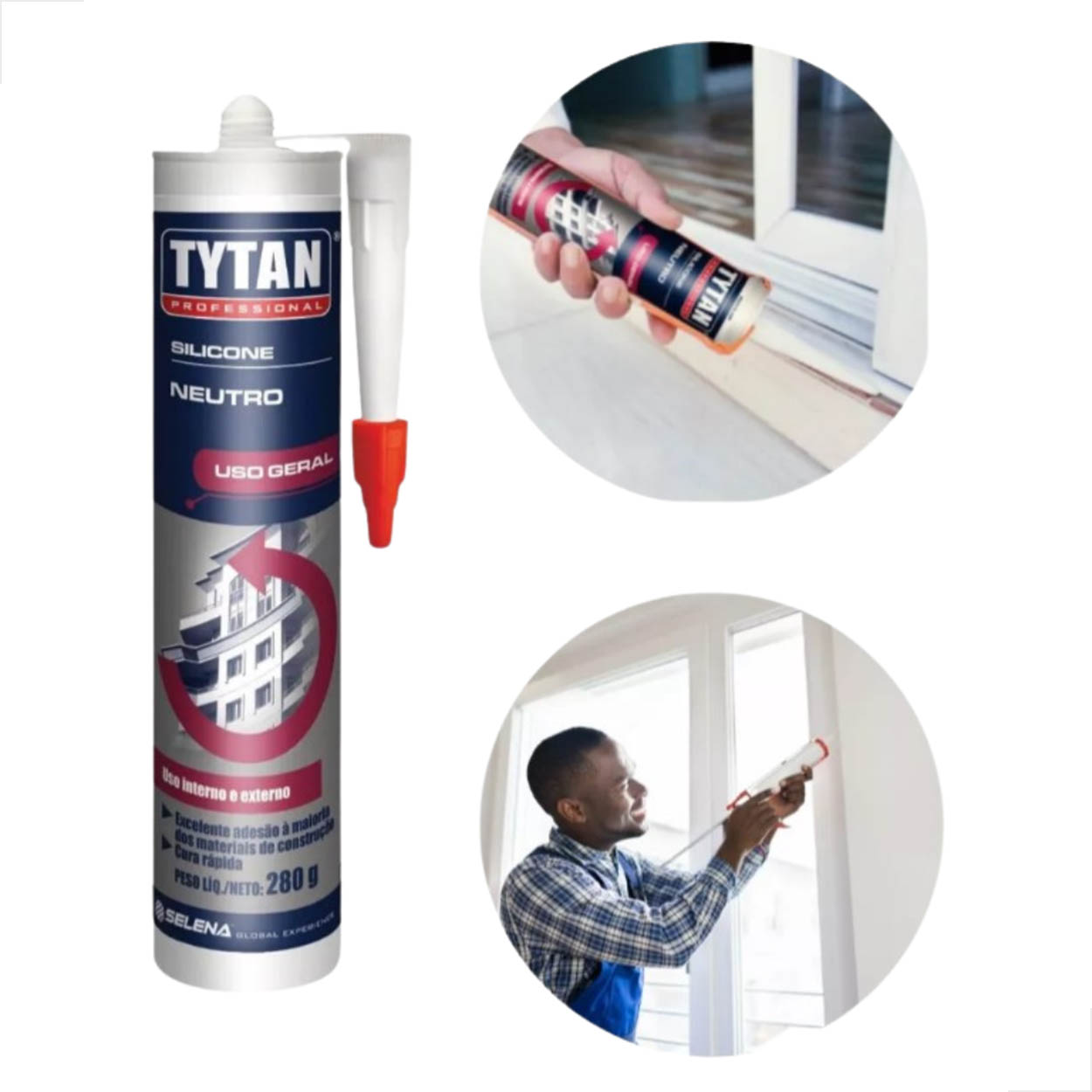 Silicone Profissional Neutro Tytan 280g Incolor - 1 Unidade