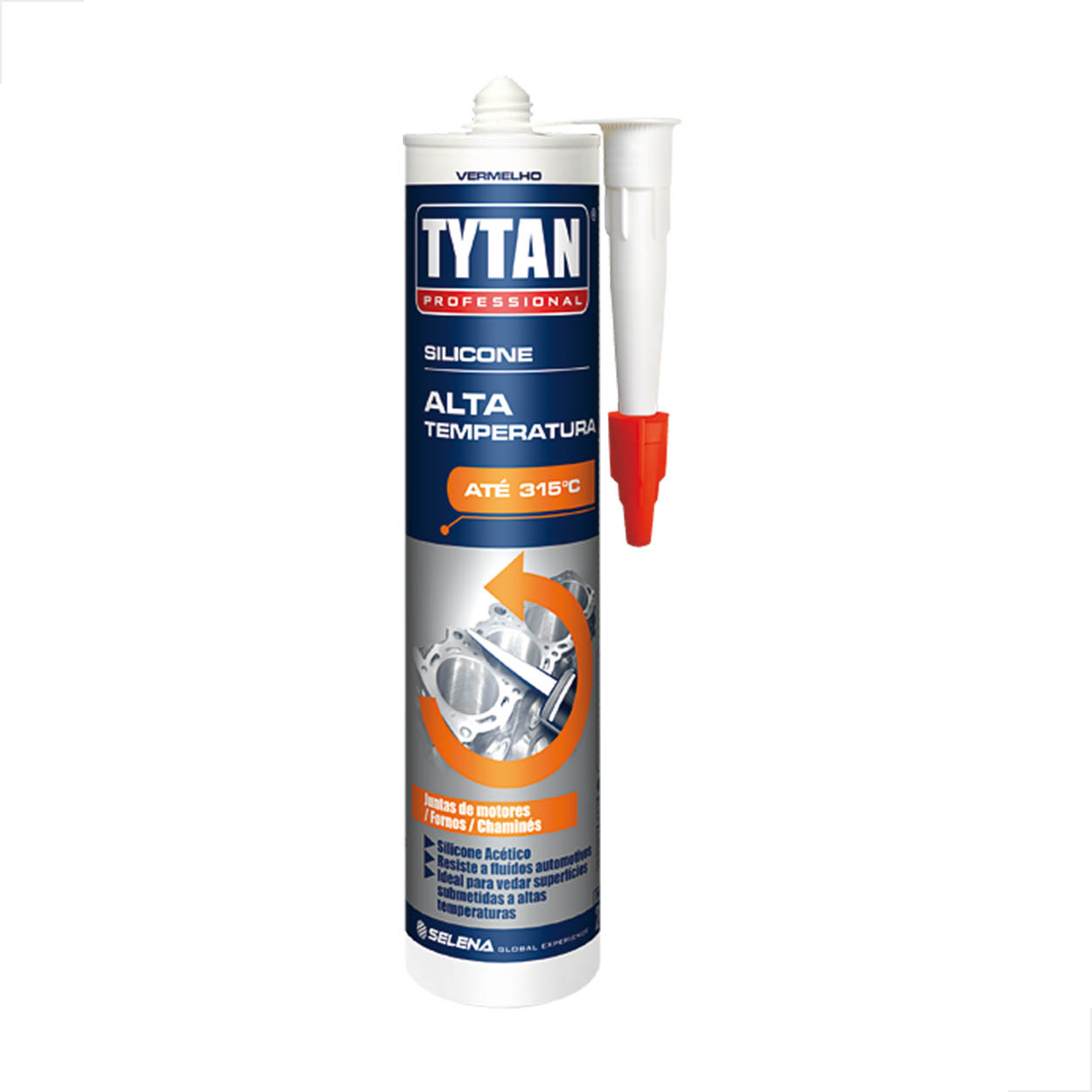 Silicone Vermelho Junta Alta Temperatura 280g Tytan Selena
