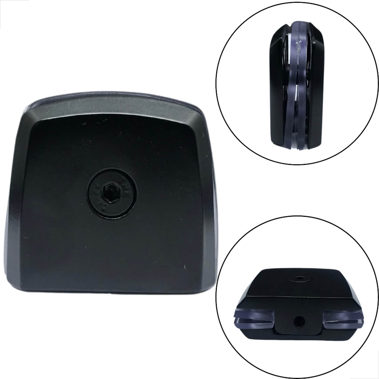 Suporte Centro P/ Vidro Guarda Corpo Sacada 1329 Preto