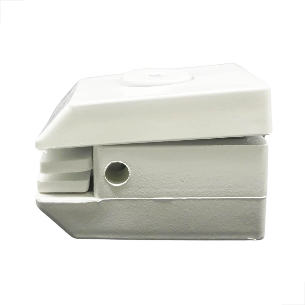 Suporte De Canto Para Vidro Temperado 1302 Vidro Fixo Branco