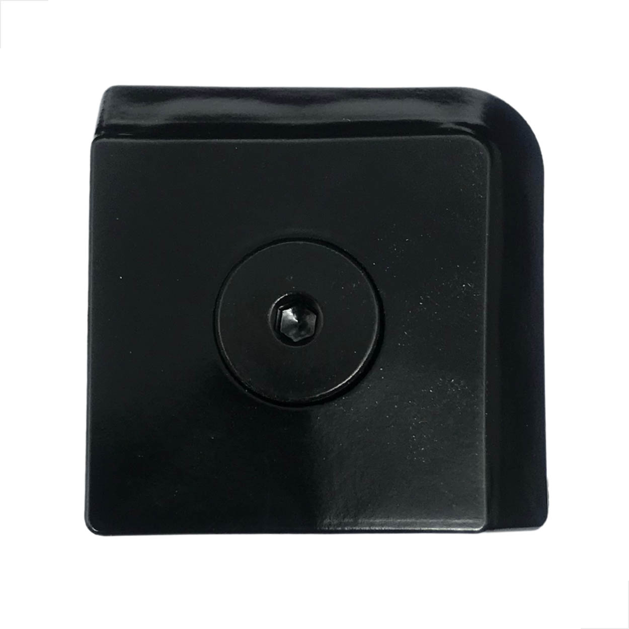 Suporte De Canto Para Vidro Temperado 1302 Vidro Fixo Preto