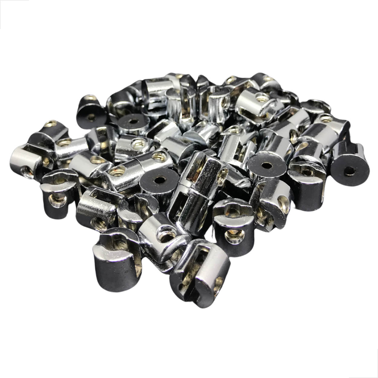Suporte Fenda 04mm Vidro Com Parafuso 100 Unidades Cromado