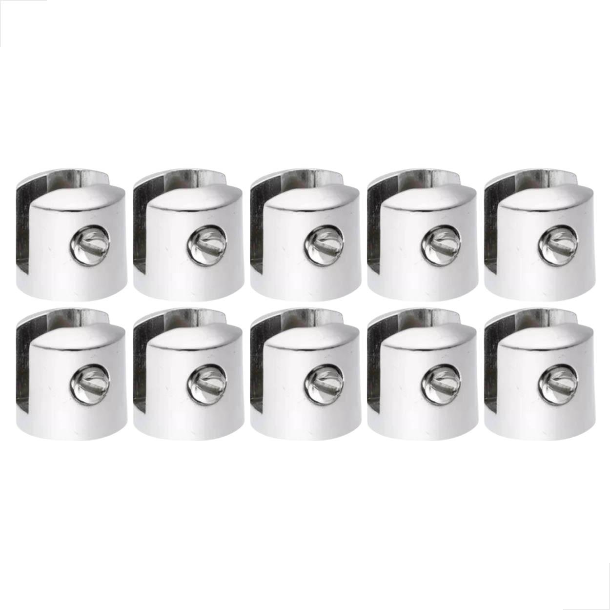 Suporte Fenda Para Vidro 10MM Com Parafuso C/ 10 unidades