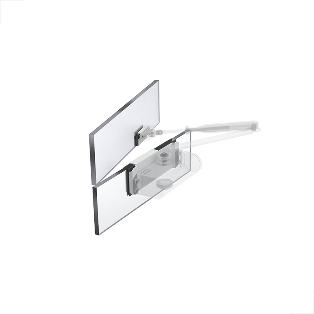 Suporte Mola Aerea Porta de Vidro Ud77z/A530 Udinese Prata