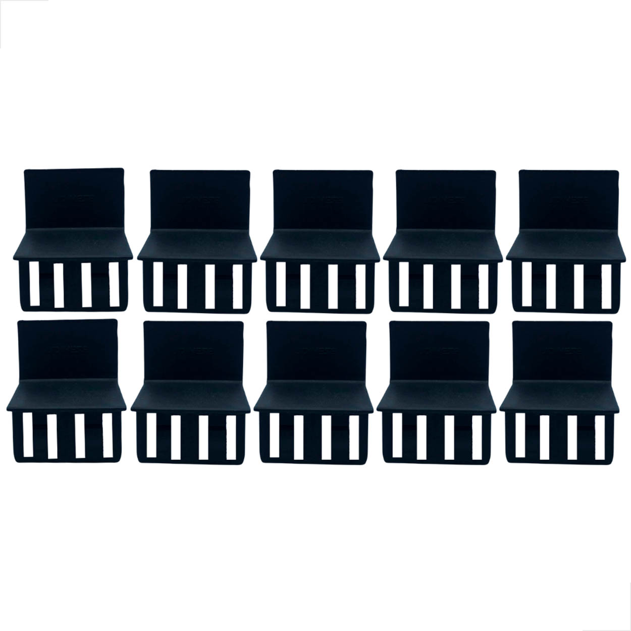 Tampa Montante Suprema Nyl357 Para Perfil C/ 10 Un Preto