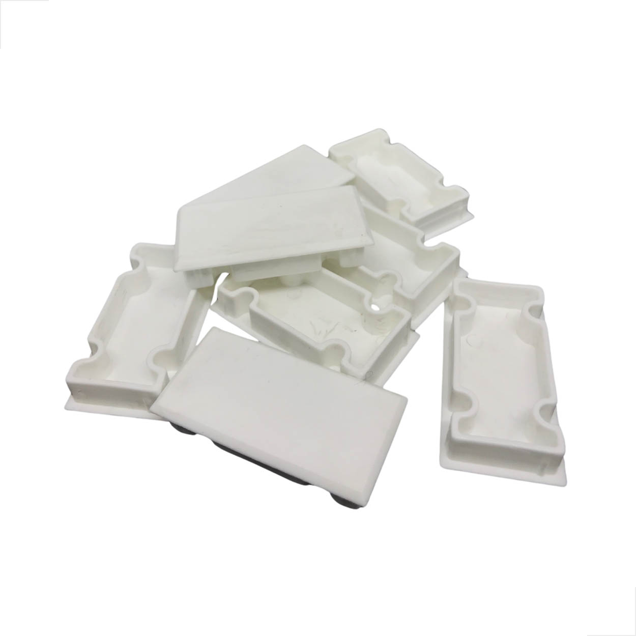 Tampa Plastica Para Tubo Alumínio 25x50 Branco 10 Unidades