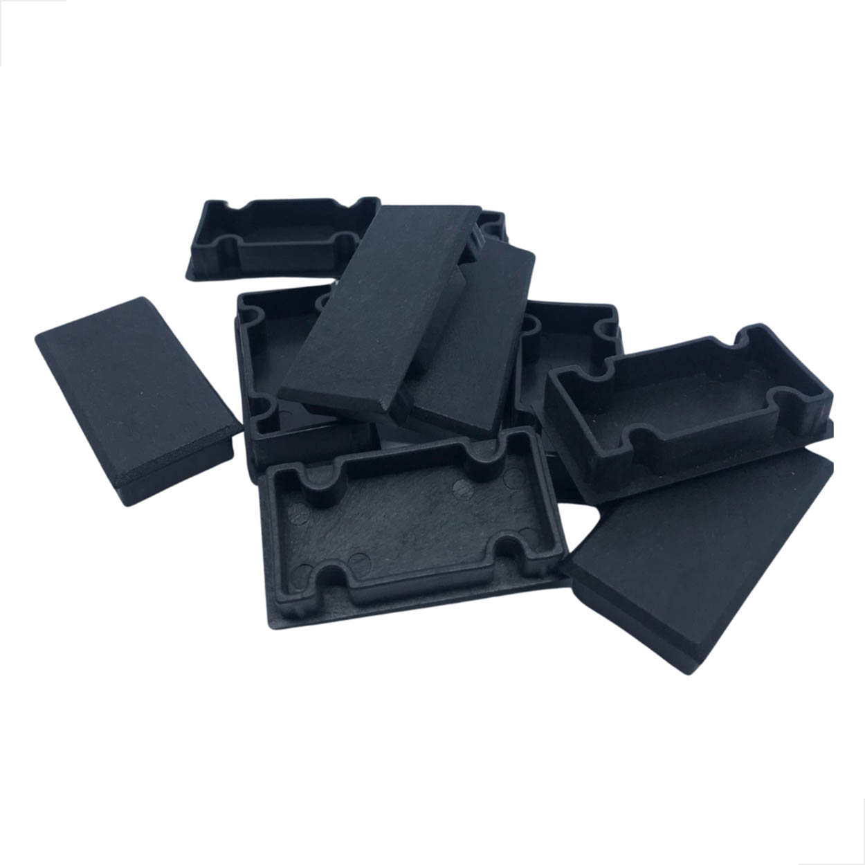 Tampa Plastica Para Tubo Alumínio 25x50 Preto 10 Unidades