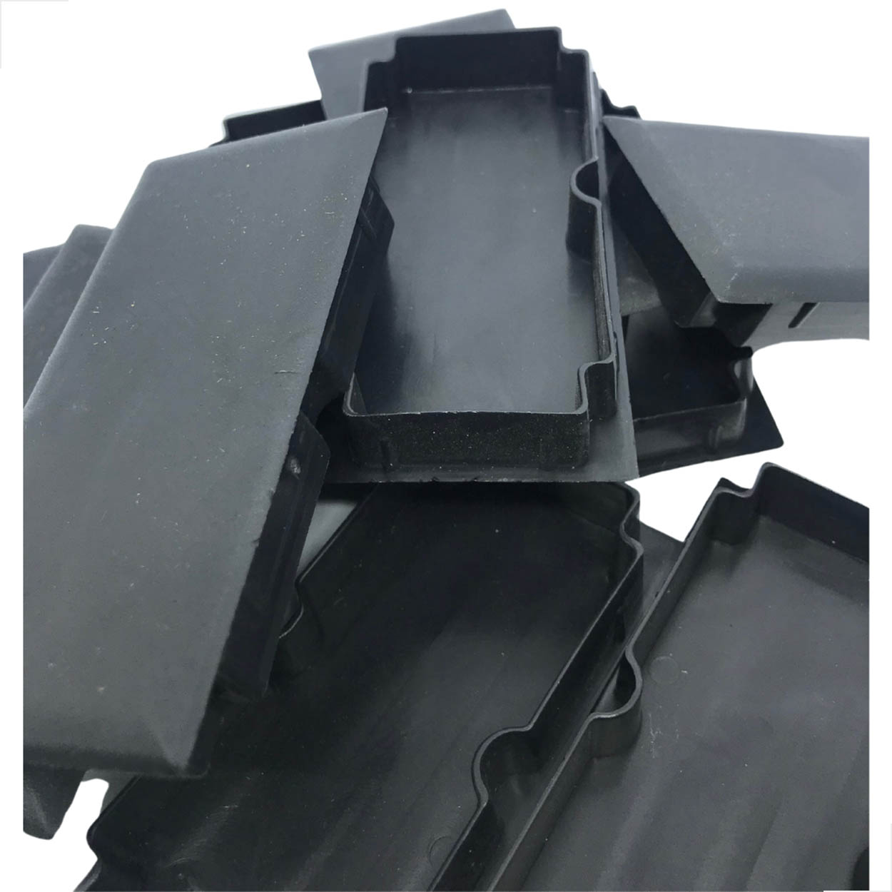 Tampa Plastica Para Tubo Alumínio 100x50 Preto 10 Unidades