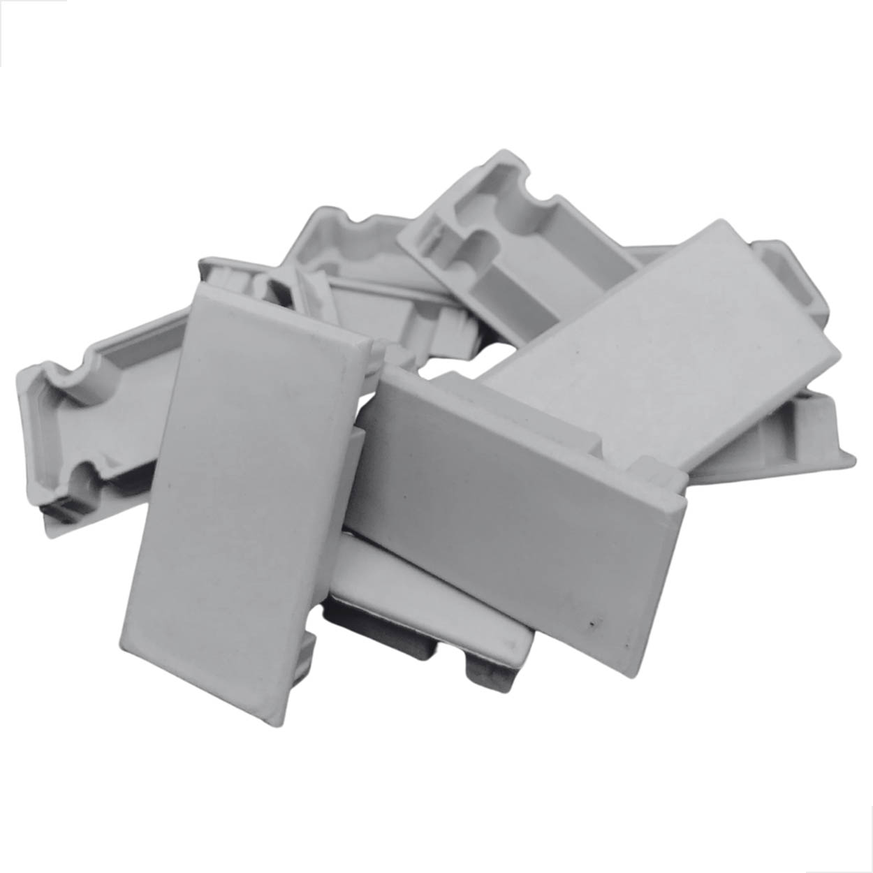Tampa Plastica Para Tubo Alumínio 25x50 Fosco 10 Unidades