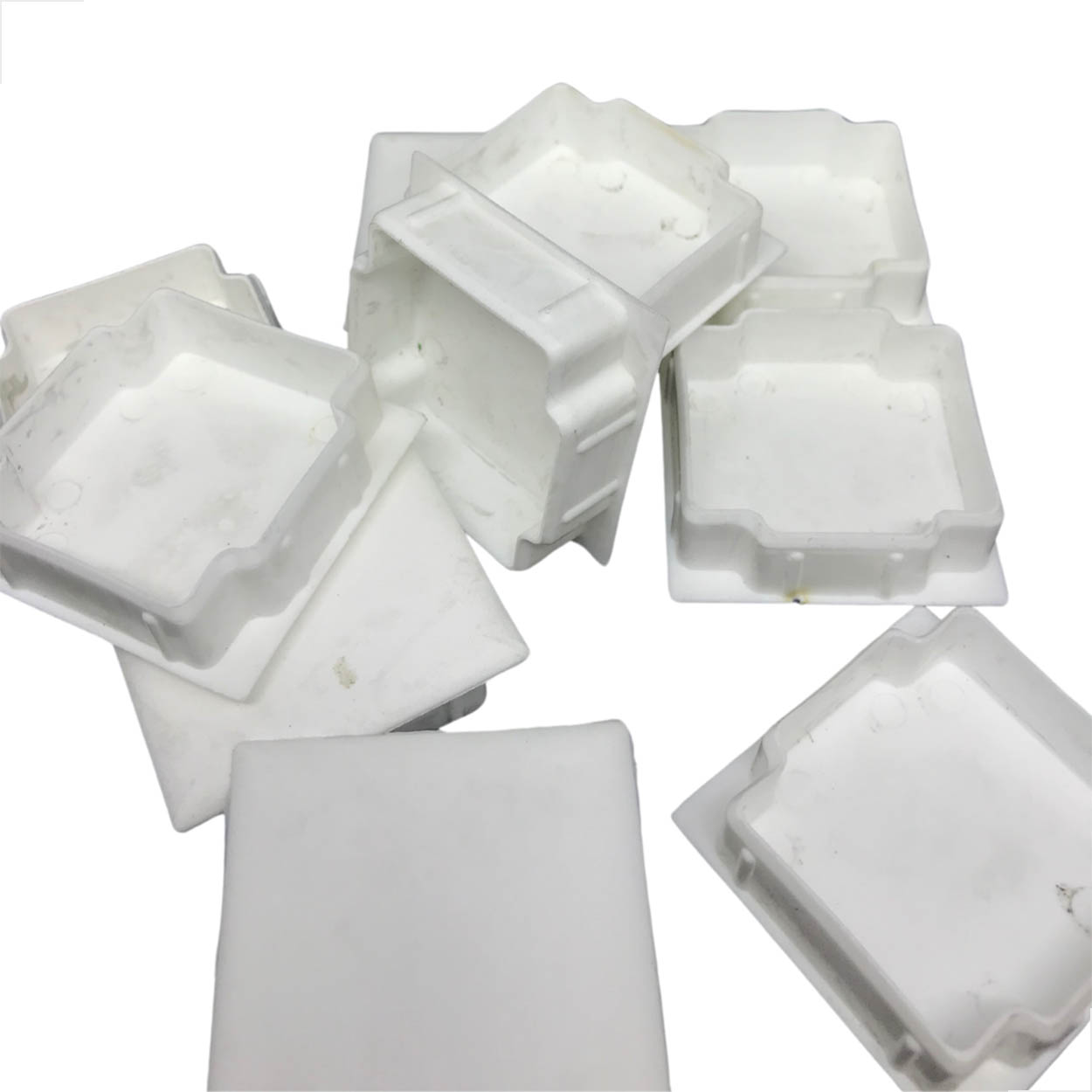 Tampa Plastica Para Tubo Alumínio 50x50 Branco 10 Unidades