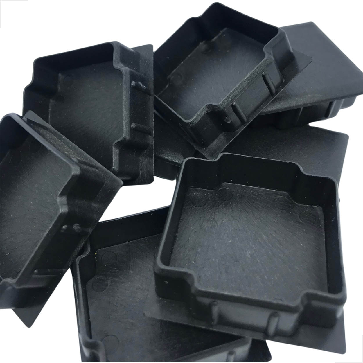 Tampa Plastica Para Tubo Alumínio 50x50 Preto 10 Unidades